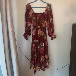 NWT VICI Claudette Floral Smocked Midi Dress